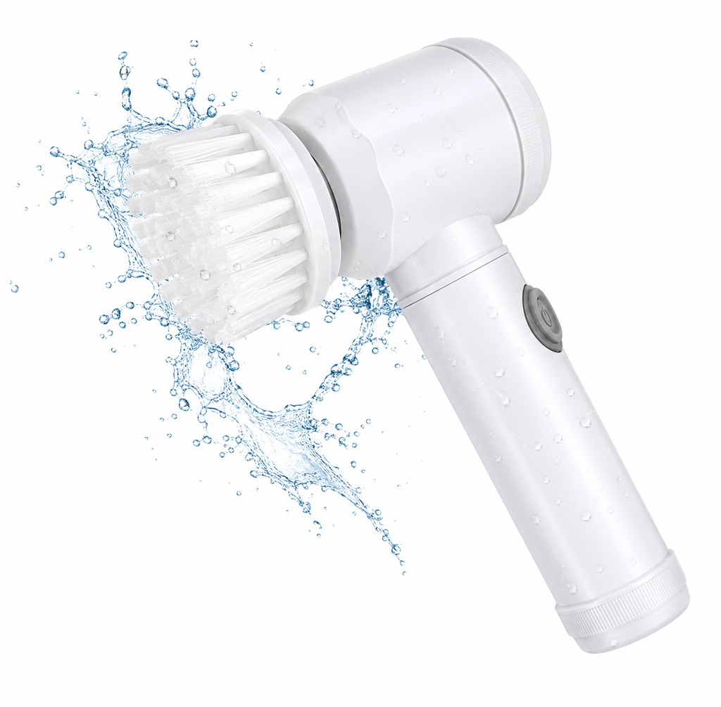 Electric Cleaning Brush, Electric Rotary Cleaning Brush with 3 Brush Heads Insulator Polisher Bathroom Shower Tub Kitchen Stove Floor Car